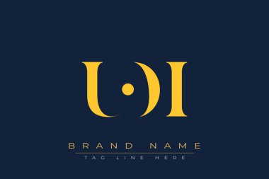 UOI soyut harf logosu tasarımı. Bu logo üç soyut harf tarafından tasarlanmıştır..