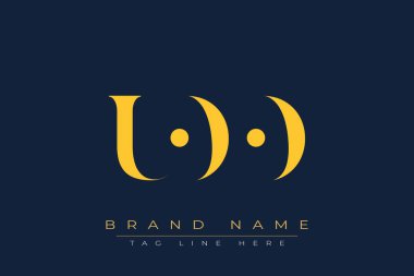 UOO soyut harf logosu tasarımı. Bu logo üç soyut harf tarafından tasarlanmıştır..