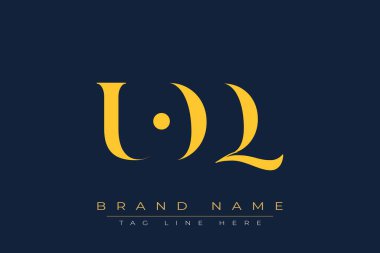 UOQ soyut harf logosu tasarımı. Bu logo üç soyut harf tarafından tasarlanmıştır..