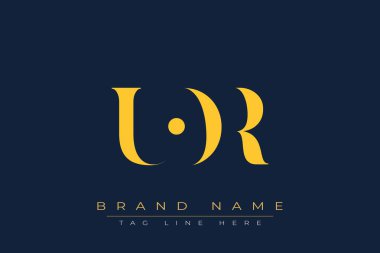 UOR soyut harf logosu tasarımı. Bu logo üç soyut harf tarafından tasarlanmıştır..