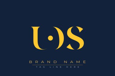UOS soyut harf logosu tasarımı. Bu logo üç soyut harf tarafından tasarlanmıştır..