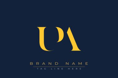 UPA soyut harf logosu tasarımı. Bu logo üç soyut harf tarafından tasarlanmıştır..