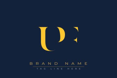 UPF soyut harf logosu tasarımı. Bu logo üç soyut harf tarafından tasarlanmıştır..