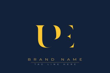 UPE soyut harf logosu tasarımı. Bu logo üç soyut harf tarafından tasarlanmıştır..