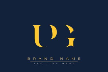 UPG soyut harf logosu tasarımı. Bu logo üç soyut harf tarafından tasarlanmıştır..