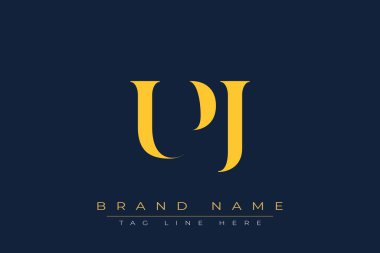 UPJ soyut harf logosu tasarımı. Bu logo üç soyut harf tarafından tasarlanmıştır..