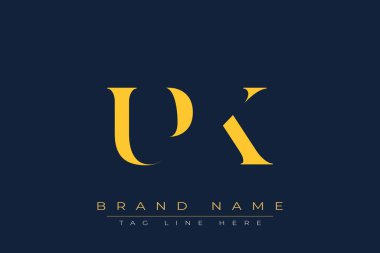 UPK soyut harf logosu tasarımı. Bu logo üç soyut harf tarafından tasarlanmıştır..