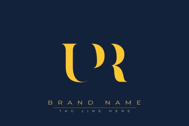 UPR soyut harf logosu tasarımı. Bu logo üç soyut harf tarafından tasarlanmıştır..