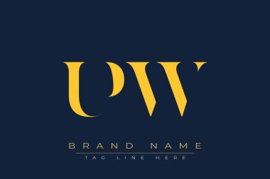UPW soyut harf logosu tasarımı. Bu logo üç soyut harf tarafından tasarlanmıştır..