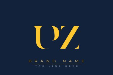 UPZ soyut harf logosu tasarımı. Bu logo üç soyut harf tarafından tasarlanmıştır..