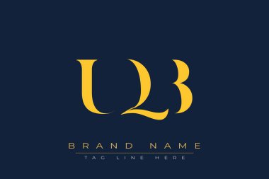 UQB soyut harf logosu tasarımı. Bu logo üç soyut harf tarafından tasarlanmıştır..