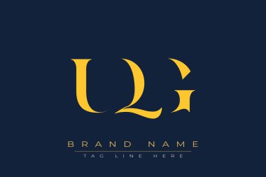 UQG soyut harf logosu tasarımı. Bu logo üç soyut harf tarafından tasarlanmıştır..