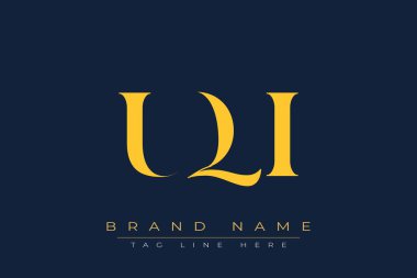 UQI soyut harf logosu tasarımı. Bu logo üç soyut harf tarafından tasarlanmıştır..