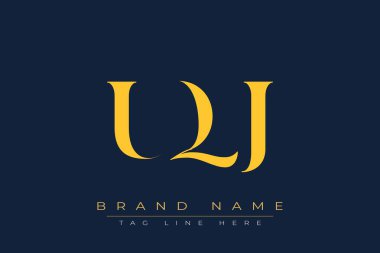 UQJ soyut harf logosu tasarımı. Bu logo üç soyut harf tarafından tasarlanmıştır..