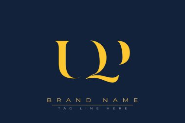 UQP soyut harf logosu tasarımı. Bu logo üç soyut harf tarafından tasarlanmıştır..