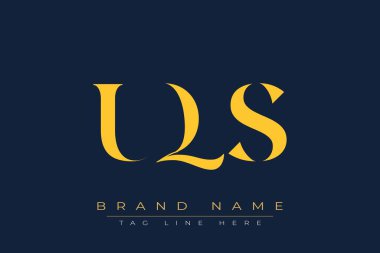 UQS soyut harf logosu tasarımı. Bu logo üç soyut harf tarafından tasarlanmıştır..