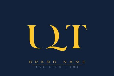 UQT soyut harf logosu tasarımı. Bu logo üç soyut harf tarafından tasarlanmıştır..