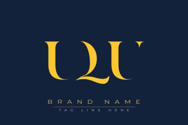 UQU soyut harf logosu tasarımı. Bu logo üç soyut harf tarafından tasarlanmıştır..