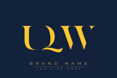 UQW soyut harf logosu tasarımı. Bu logo üç soyut harf tarafından tasarlanmıştır..
