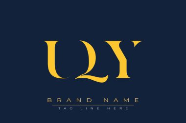UQY soyut harf logosu tasarımı. Bu logo üç soyut harf tarafından tasarlanmıştır..
