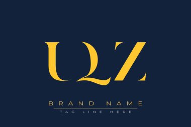 UQZ soyut harf logosu tasarımı. Bu logo üç soyut harf tarafından tasarlanmıştır..