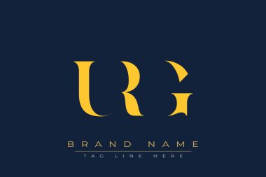 URG soyut harf logosu tasarımı. Bu logo üç soyut harf tarafından tasarlanmıştır..