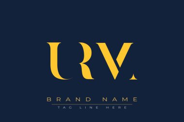 URM soyut harf logosu tasarımı. Bu logo üç soyut harf tarafından tasarlanmıştır..