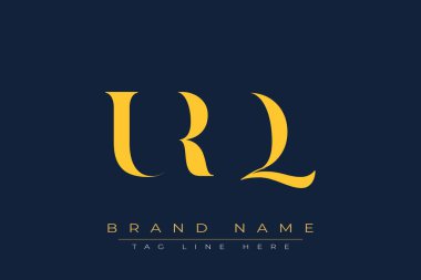 URQ soyut harf logosu tasarımı. Bu logo üç soyut harf tarafından tasarlanmıştır..