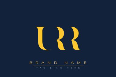 URR soyut harf logosu tasarımı. Bu logo üç soyut harf tarafından tasarlanmıştır..