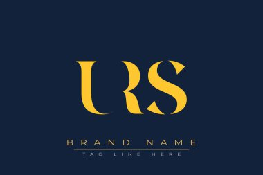 URS soyut harf logosu tasarımı. Bu logo üç soyut harf tarafından tasarlanmıştır..
