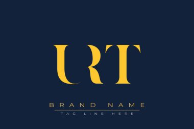 URT soyut harf logosu tasarımı. Bu logo üç soyut harf tarafından tasarlanmıştır..