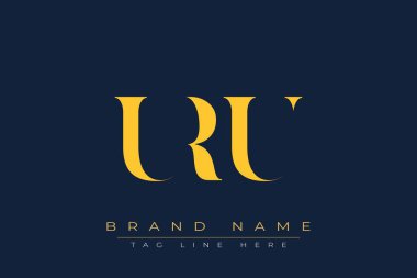 URU soyut harf logosu tasarımı. Bu logo üç soyut harf tarafından tasarlanmıştır..