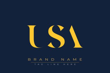 ABD soyut harf logosu tasarımı. Bu logo üç soyut harf tarafından tasarlanmıştır..