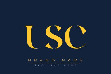 USC soyut harf logosu tasarımı. Bu logo üç soyut harf tarafından tasarlanmıştır..