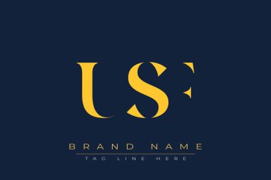 USF soyut harf logosu tasarımı. Bu logo üç soyut harf tarafından tasarlanmıştır..