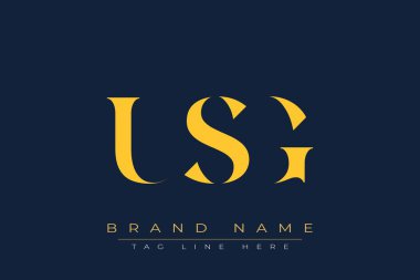 USG soyut harf logosu tasarımı. Bu logo üç soyut harf tarafından tasarlanmıştır..