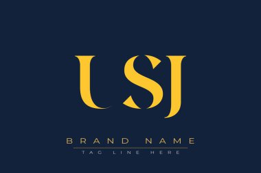 USJ soyut harf logosu tasarımı. Bu logo üç soyut harf tarafından tasarlanmıştır..