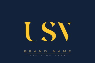 USN soyut harf logosu tasarımı. Bu logo üç soyut harf tarafından tasarlanmıştır..
