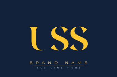 USS soyut harf logosu tasarımı. Bu logo üç soyut harf tarafından tasarlanmıştır..