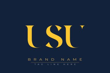 USU soyut harf logosu tasarımı. Bu logo üç soyut harf tarafından tasarlanmıştır..