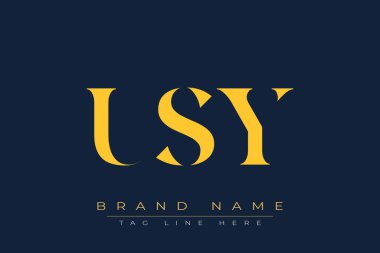 USY soyut harf logosu tasarımı. Bu logo üç soyut harf tarafından tasarlanmıştır..