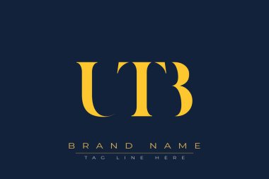 UTB soyut harf logosu tasarımı. Bu logo üç soyut harf tarafından tasarlanmıştır..