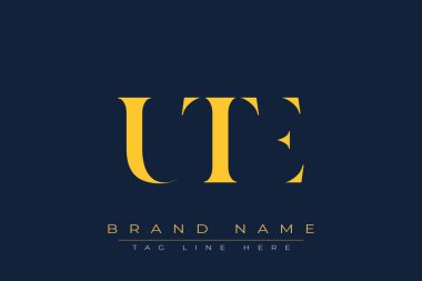 UTE soyut harf logosu tasarımı. Bu logo üç soyut harf tarafından tasarlanmıştır..