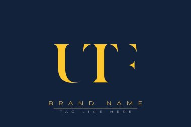 UTF soyut harf logosu tasarımı. Bu logo üç soyut harf tarafından tasarlanmıştır..