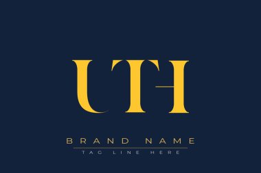 UTH soyut harf logosu tasarımı. Bu logo üç soyut harf tarafından tasarlanmıştır..