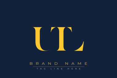UTL soyut harf logosu tasarımı. Bu logo üç soyut harf tarafından tasarlanmıştır..