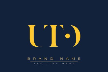 UTO soyut harf logosu tasarımı. Bu logo üç soyut harf tarafından tasarlanmıştır..