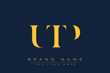 UTP soyut harf logosu tasarımı. Bu logo üç soyut harf tarafından tasarlanmıştır..