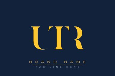 UTR soyut harf logosu tasarımı. Bu logo üç soyut harf tarafından tasarlanmıştır..
