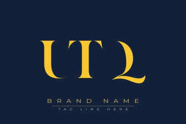 UTQ soyut harf logosu tasarımı. Bu logo üç soyut harf tarafından tasarlanmıştır..
